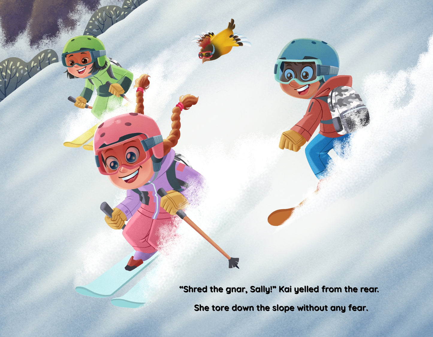 Send It Sally Goes Skiing